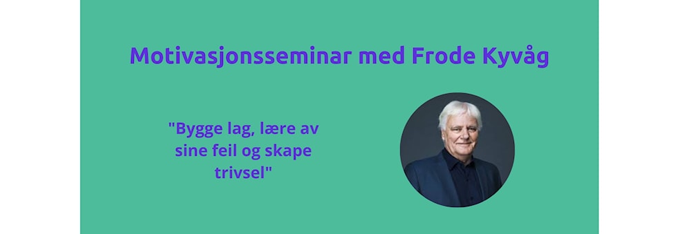 Motivasjonsseminar om frivillighet med Frode Kyvåg